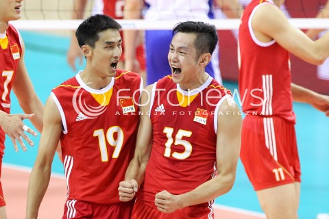  16.08.2014 KRAKOW ARENA<br />XII MEMORIAL HUBERTA JERZEGO WAGNERA<br />MECZ CHINY - ROSJA<br />N/Z YINGCHAO FANG RUNMING LI RADOSC EMOCJE <br /> 