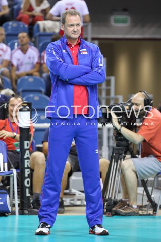  16.08.2014 KRAKOW ARENA<br />XII MEMORIAL HUBERTA JERZEGO WAGNERA<br />MECZ CHINY - ROSJA<br />N/Z ANDRIEJ VORONKOV - TRENER ( HEAD COACH ) SYLWETKA <br /> 