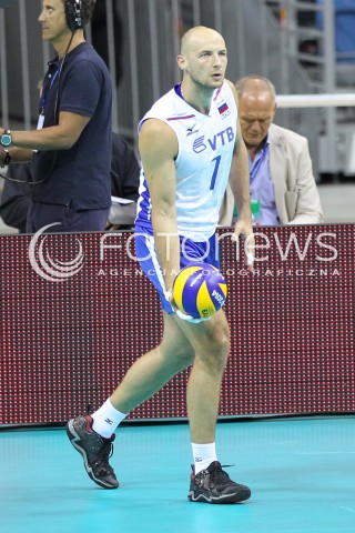  16.08.2014 KRAKOW ARENA<br />XII MEMORIAL HUBERTA JERZEGO WAGNERA<br />MECZ CHINY - ROSJA<br />N/Z NIKOLAY PAVLOV SYLWETKA <br /> 