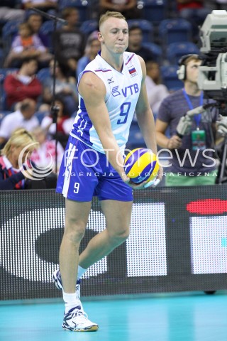  16.08.2014 KRAKOW ARENA<br />XII MEMORIAL HUBERTA JERZEGO WAGNERA<br />MECZ CHINY - ROSJA<br />N/Z ALEXEY SPIRIDONOV SYLWETKA <br /> 