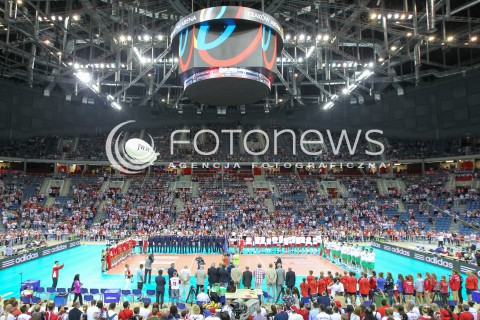  16.08.2014 KRAKOW ARENA<br />XII MEMORIAL HUBERTA JERZEGO WAGNERA<br />CEREMONIA ROZPOCZECIA MEMORIALU<br />N/Z REPREZENTACJE POLSKI BULGARII ROSJI CHIN<br /> 