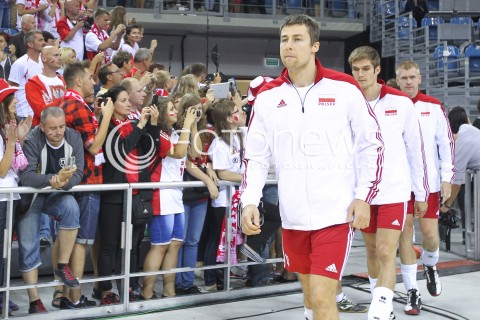  16.08.2014 KRAKOW ARENA<br />XII MEMORIAL HUBERTA JERZEGO WAGNERA<br />MECZ POLSKA - BULGARIA<br />N/Z MICHAL KUBIAK KIBICE<br /> 