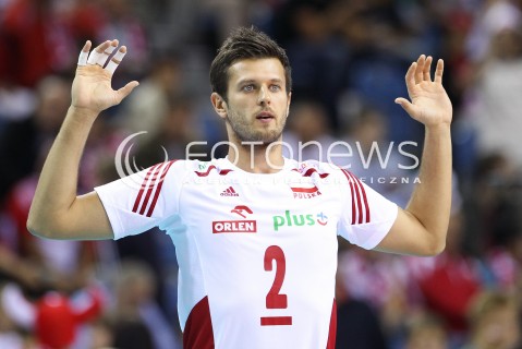  16.08.2014 KRAKOW ARENA<br />XII MEMORIAL HUBERTA JERZEGO WAGNERA<br />MECZ POLSKA - BULGARIA<br />N/Z MICHAL WINIARSKI SYLWETKA <br /> 