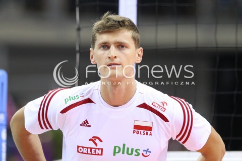  16.08.2014 KRAKOW ARENA<br />XII MEMORIAL HUBERTA JERZEGO WAGNERA<br />MECZ POLSKA - BULGARIA<br />N/Z PIOTR NOWAKOWSKI SYLWETKA <br /> 