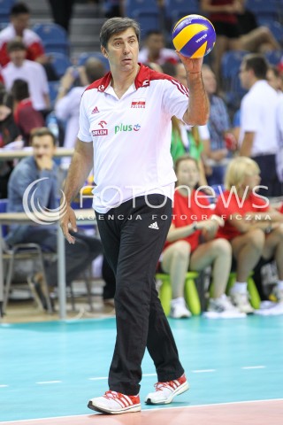  16.08.2014 KRAKOW ARENA<br />XII MEMORIAL HUBERTA JERZEGO WAGNERA<br />MECZ POLSKA - BULGARIA<br />N/Z PHILIPPE BLAIN - II TRENER ( ASSISTANT COACH ) SYLWETKA <br /> 