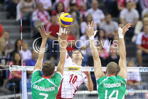  16.08.2014 KRAKOW ARENA<br />XII MEMORIAL HUBERTA JERZEGO WAGNERA<br />MECZ POLSKA - BULGARIA<br />N/Z MARIUSZ WLAZLY <br /> 