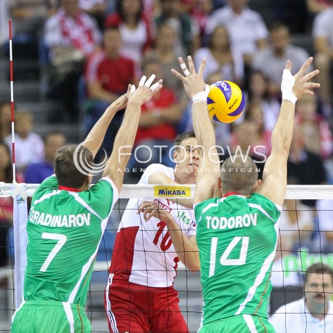  16.08.2014 KRAKOW ARENA<br />XII MEMORIAL HUBERTA JERZEGO WAGNERA<br />MECZ POLSKA - BULGARIA<br />N/Z MARIUSZ WLAZLY <br /> 