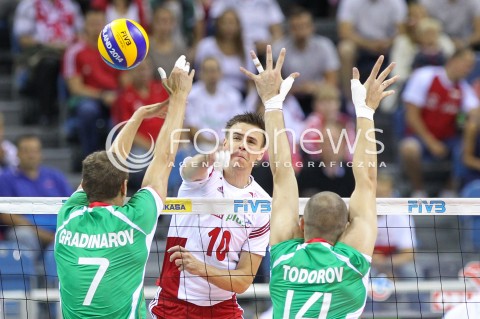  16.08.2014 KRAKOW ARENA<br />XII MEMORIAL HUBERTA JERZEGO WAGNERA<br />MECZ POLSKA - BULGARIA<br />N/Z MARIUSZ WLAZLY <br /> 