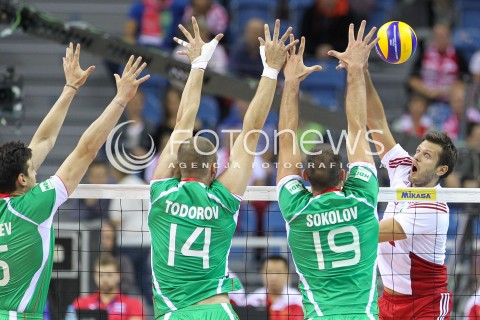  16.08.2014 KRAKOW ARENA<br />XII MEMORIAL HUBERTA JERZEGO WAGNERA<br />MECZ POLSKA - BULGARIA<br />N/Z MICHAL WINIARSKI <br /> 