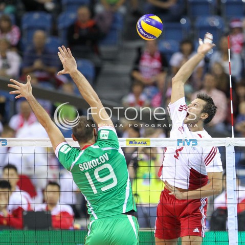  16.08.2014 KRAKOW ARENA<br />XII MEMORIAL HUBERTA JERZEGO WAGNERA<br />MECZ POLSKA - BULGARIA<br />N/Z MICHAL WINIARSKI <br /> 