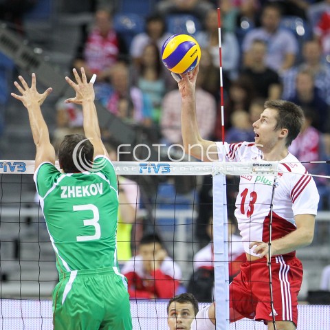  16.08.2014 KRAKOW ARENA<br />XII MEMORIAL HUBERTA JERZEGO WAGNERA<br />MECZ POLSKA - BULGARIA<br />N/Z MICHAL KUBIAK <br /> 