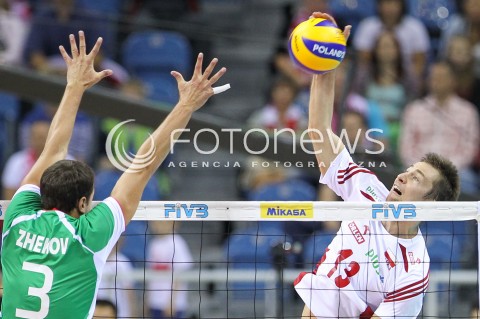  16.08.2014 KRAKOW ARENA<br />XII MEMORIAL HUBERTA JERZEGO WAGNERA<br />MECZ POLSKA - BULGARIA<br />N/Z MICHAL KUBIAK <br /> 