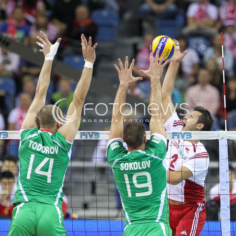  16.08.2014 KRAKOW ARENA<br />XII MEMORIAL HUBERTA JERZEGO WAGNERA<br />MECZ POLSKA - BULGARIA<br />N/Z MICHAL WINIARSKI <br /> 