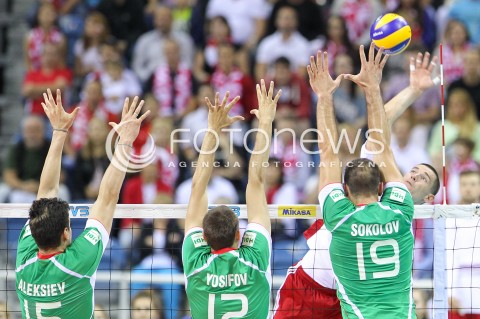  16.08.2014 KRAKOW ARENA<br />XII MEMORIAL HUBERTA JERZEGO WAGNERA<br />MECZ POLSKA - BULGARIA<br />N/Z DAWID KONARSKI <br /> 