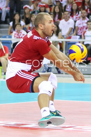  16.08.2014 KRAKOW ARENA<br />XII MEMORIAL HUBERTA JERZEGO WAGNERA<br />MECZ POLSKA - BULGARIA<br />N/Z PAWEL ZATORSKI SYLWETKA <br /> 