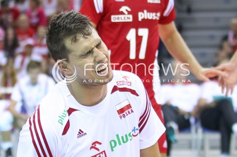  16.08.2014 KRAKOW ARENA<br />XII MEMORIAL HUBERTA JERZEGO WAGNERA<br />MECZ POLSKA - BULGARIA<br />N/Z FABIAN DRZYZGA ZLOSC EMOCJE<br /> 