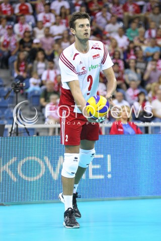  16.08.2014 KRAKOW ARENA<br />XII MEMORIAL HUBERTA JERZEGO WAGNERA<br />MECZ POLSKA - BULGARIA<br />N/Z MICHAL WINIARSKI SYLWETKA <br /> 