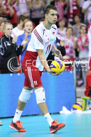  16.08.2014 KRAKOW ARENA<br />XII MEMORIAL HUBERTA JERZEGO WAGNERA<br />MECZ POLSKA - BULGARIA<br />N/Z FABIAN DRZYZGA SYLWETKA <br /> 