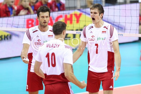 16.08.2014 KRAKOW ARENA<br />XII MEMORIAL HUBERTA JERZEGO WAGNERA<br />MECZ POLSKA - BULGARIA<br />N/Z KAROL KLOS MICHAL WINIARSKI RADOSC EMOCJE <br /> 