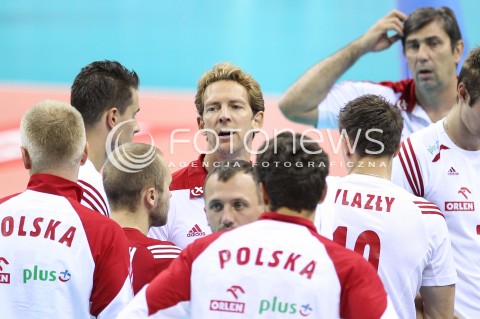  16.08.2014 KRAKOW ARENA<br />XII MEMORIAL HUBERTA JERZEGO WAGNERA<br />MECZ POLSKA - BULGARIA<br />N/Z STEPHANE ANTIGA - TRENER ( HEAD COACH ) <br /> 