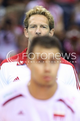  16.08.2014 KRAKOW ARENA<br />XII MEMORIAL HUBERTA JERZEGO WAGNERA<br />MECZ POLSKA - BULGARIA<br />N/Z STEPHANE ANTIGA - TRENER ( HEAD COACH ) SYLWETKA <br /> 