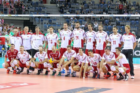  16.08.2014 KRAKOW ARENA<br />XII MEMORIAL HUBERTA JERZEGO WAGNERA<br />MECZ POLSKA - BULGARIA<br />N/Z REPREZENTACJA POLSKI ZDJECIE GRUPOWE GRUPOWKA GROUP PHOTO TEAM NATIONAL POLAND<br /> 