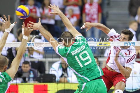  16.08.2014 KRAKOW ARENA<br />XII MEMORIAL HUBERTA JERZEGO WAGNERA<br />MECZ POLSKA - BULGARIA<br />N/Z MICHAL WINIARSKI <br /> 