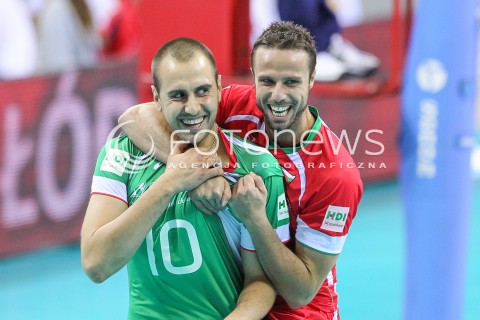  16.08.2014 KRAKOW ARENA<br />XII MEMORIAL HUBERTA JERZEGO WAGNERA<br />MECZ POLSKA - BULGARIA<br />N/Z VALENTIN BRATOEV TEODOR SALPAROV RADOSC EMOCJE WYGRANA<br /> 