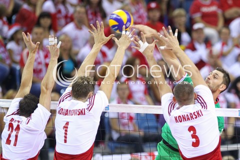  16.08.2014 KRAKOW ARENA<br />XII MEMORIAL HUBERTA JERZEGO WAGNERA<br />MECZ POLSKA - BULGARIA<br />N/Z TSVETAN SOKOLOV <br /> 