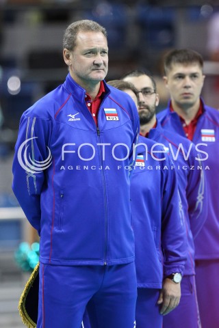  17.08.2014 KRAKOW ARENA<br />XII MEMORIAL HUBERTA JERZEGO WAGNERA<br />MECZ BULGARIA - ROSJA<br />N/Z ANDRIEJ VORONKOV - TRENER ( HEAD COACH ) SYLWETKA <br /> 
