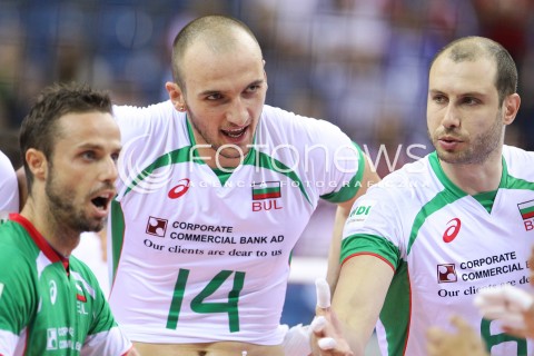  17.08.2014 KRAKOW ARENA<br />XII MEMORIAL HUBERTA JERZEGO WAGNERA<br />MECZ BULGARIA - ROSJA<br />N/Z TEODOR TODOROV DANAIL MILUSHEV TEODOR SALPAROV <br /> 