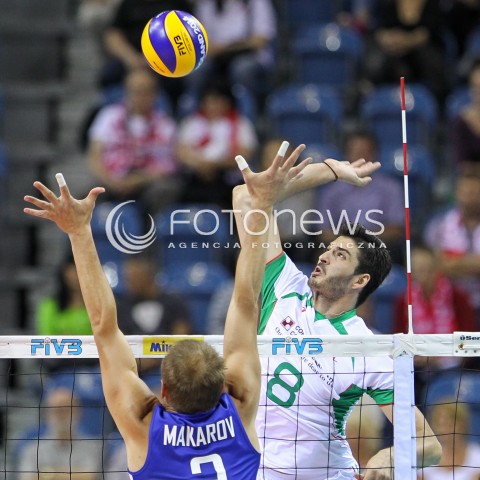  17.08.2014 KRAKOW ARENA<br />XII MEMORIAL HUBERTA JERZEGO WAGNERA<br />MECZ BULGARIA - ROSJA<br />N/Z TODOR SKRIMOV <br /> 