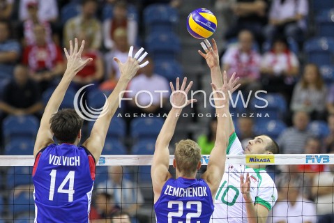  17.08.2014 KRAKOW ARENA<br />XII MEMORIAL HUBERTA JERZEGO WAGNERA<br />MECZ BULGARIA - ROSJA<br />N/Z VALENTIN BRATOEV <br /> 