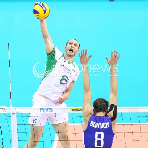  17.08.2014 KRAKOW ARENA<br />XII MEMORIAL HUBERTA JERZEGO WAGNERA<br />MECZ BULGARIA - ROSJA<br />N/Z DANAIL MILUSHEV <br /> 