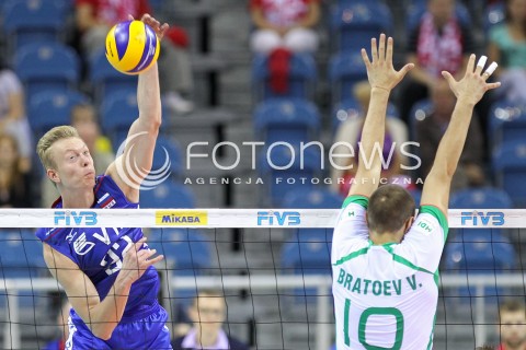 17.08.2014 KRAKOW ARENA<br />XII MEMORIAL HUBERTA JERZEGO WAGNERA<br />MECZ BULGARIA - ROSJA<br />N/Z DENIS ZEMCHENOK <br /> 