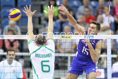  17.08.2014 KRAKOW ARENA<br />XII MEMORIAL HUBERTA JERZEGO WAGNERA<br />MECZ BULGARIA - ROSJA<br />N/Z DMITRIY ILINYKH <br /> 