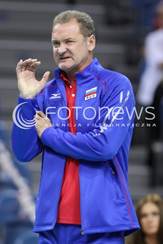  17.08.2014 KRAKOW ARENA<br />XII MEMORIAL HUBERTA JERZEGO WAGNERA<br />MECZ BULGARIA - ROSJA<br />N/Z ANDRIEJ VORONKOV - TRENER ( HEAD COACH ) SYLWETKA <br /> 