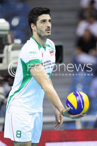  17.08.2014 KRAKOW ARENA<br />XII MEMORIAL HUBERTA JERZEGO WAGNERA<br />MECZ BULGARIA - ROSJA<br />N/Z TODOR SKRIMOV SYLWETKA <br /> 