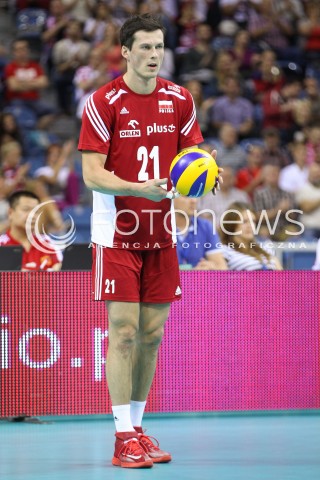  17.08.2014 KRAKOW ARENA<br />XII MEMORIAL HUBERTA JERZEGO WAGNERA<br />MECZ POLSKA - CHINY<br />N/Z RAFAL BUSZEK SYLWETKA <br /> 