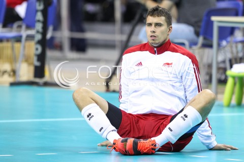  17.08.2014 KRAKOW ARENA<br />XII MEMORIAL HUBERTA JERZEGO WAGNERA<br />MECZ POLSKA - CHINY<br />N/Z FABIAN DRZYZGA SYLWETKA <br /> 