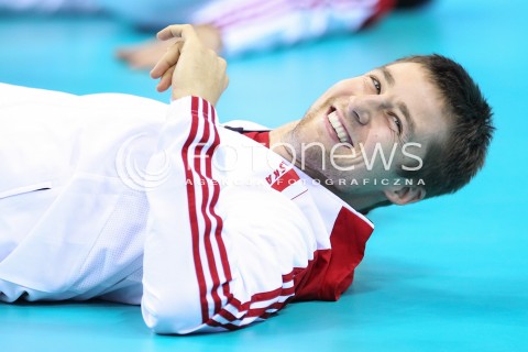  17.08.2014 KRAKOW ARENA<br />XII MEMORIAL HUBERTA JERZEGO WAGNERA<br />MECZ POLSKA - CHINY<br />N/Z MICHAL KUBIAK SYLWETKA RADOSC EMOCJE <br /> 