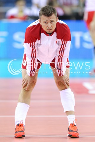  17.08.2014 KRAKOW ARENA<br />XII MEMORIAL HUBERTA JERZEGO WAGNERA<br />MECZ POLSKA - CHINY<br />N/Z KRZYSZTOF IGNACZAK SYLWETKA <br /> 