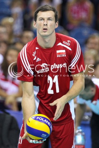  17.08.2014 KRAKOW ARENA<br />XII MEMORIAL HUBERTA JERZEGO WAGNERA<br />MECZ POLSKA - CHINY<br />N/Z RAFAL BUSZEK SYLWETKA <br /> 