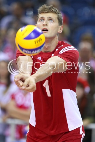  17.08.2014 KRAKOW ARENA<br />XII MEMORIAL HUBERTA JERZEGO WAGNERA<br />MECZ POLSKA - CHINY<br />N/Z PIOTR NOWAKOWSKI SYLWETKA <br /> 