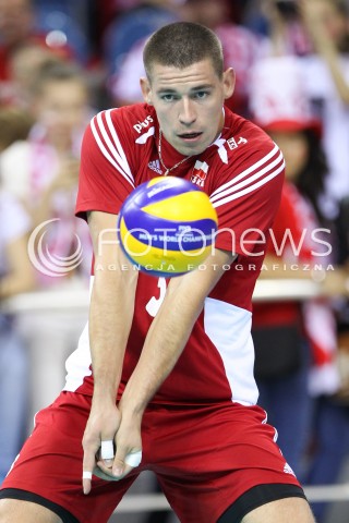  17.08.2014 KRAKOW ARENA<br />XII MEMORIAL HUBERTA JERZEGO WAGNERA<br />MECZ POLSKA - CHINY<br />N/Z DAWID KONARSKI SYLWETKA <br /> 