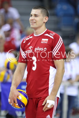  17.08.2014 KRAKOW ARENA<br />XII MEMORIAL HUBERTA JERZEGO WAGNERA<br />MECZ POLSKA - CHINY<br />N/Z DAWID KONARSKI SYLWETKA<br /> 