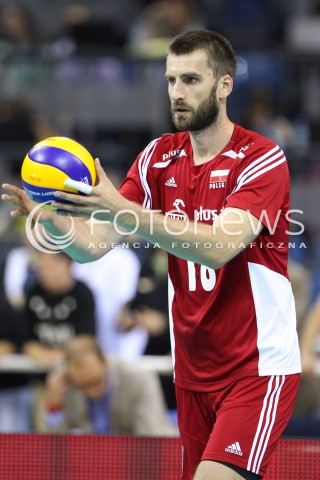  17.08.2014 KRAKOW ARENA<br />XII MEMORIAL HUBERTA JERZEGO WAGNERA<br />MECZ POLSKA - CHINY<br />N/Z MARCIN MOZDZONEK SYLWETKA <br /> 