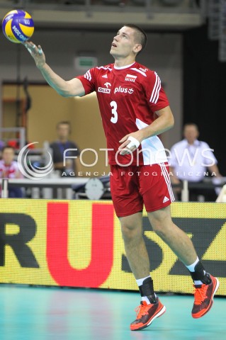  17.08.2014 KRAKOW ARENA<br />XII MEMORIAL HUBERTA JERZEGO WAGNERA<br />MECZ POLSKA - CHINY<br />N/Z DAWID KONARSKI SYLWETKA <br /> 