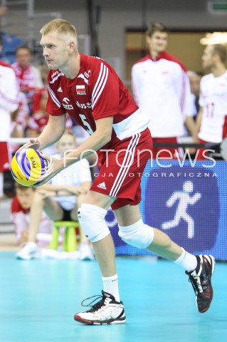 17.08.2014 KRAKOW ARENA<br />XII MEMORIAL HUBERTA JERZEGO WAGNERA<br />MECZ POLSKA - CHINY<br />N/Z PAWEL ZAGUMNY SYLWETKA <br /> 