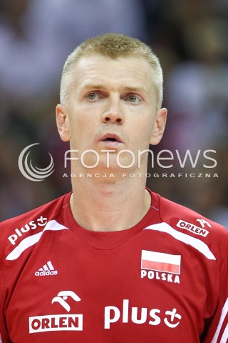  17.08.2014 KRAKOW ARENA<br />XII MEMORIAL HUBERTA JERZEGO WAGNERA<br />MECZ POLSKA - CHINY<br />N/Z PAWEL ZAGUMNY SYLWETKA GLOWKA PORTRET<br /> 